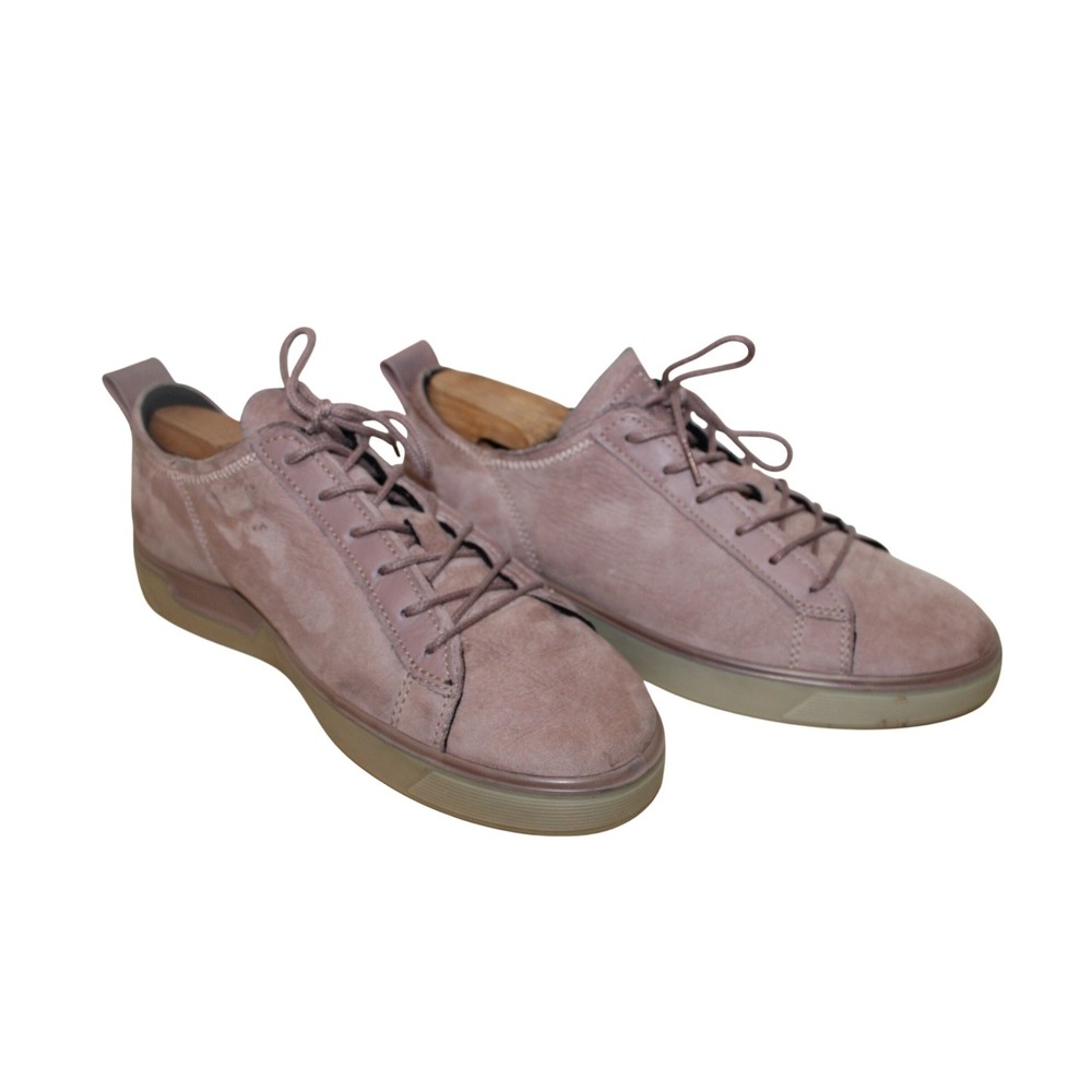 ECCO Soft 8 Suede Lace Up Sneakers Women 42 Pink